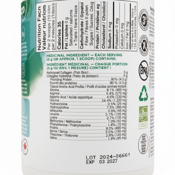 🔥2 JARS! Organika Marine Collagen Powder 500g – Relieve Joint Pain, Skin & Hair - Picture 6 of 7